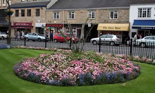 Flowerbed in Wetherby town centre