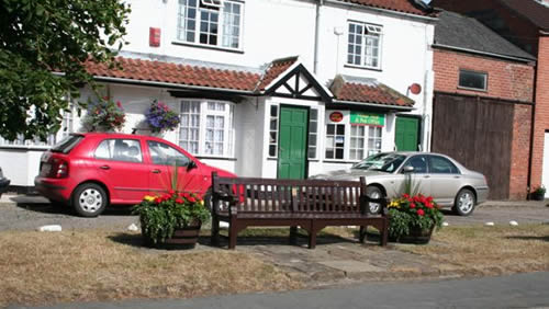 Bench with two planters